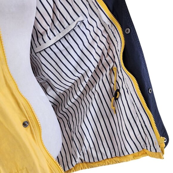 Vintage Brooks Brothers Oversized Yellow Hooded Anorak Jacket Womens Small - Picture 4 of 14